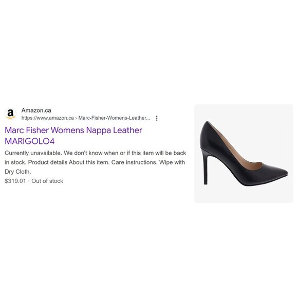 NEW MARC FISHER Black pointy toe pumps officewear to Evening Nappa Leather, Sz 7 - Picture 4 of 14